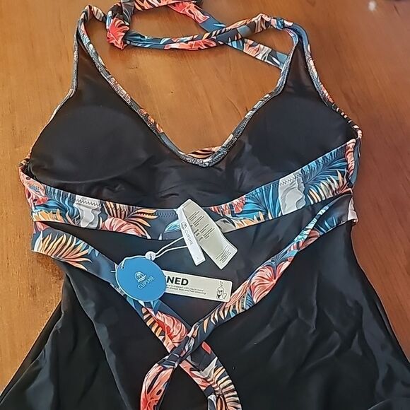 Cupshe one piece swimsuit with tropical twist top size large - Picture 3 of 7